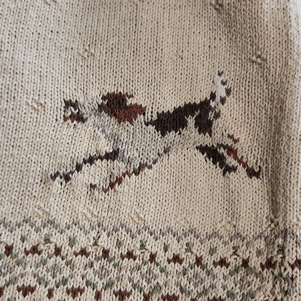 Vintage Lauren Ralph Lauren RARE Equestrian Hand-Knit Sweater Large - Picture 7 of 11